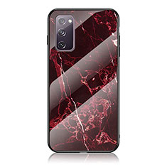 Funda Bumper Silicona Gel Espejo Patron de Moda Carcasa para Samsung Galaxy S20 FE 5G Rojo