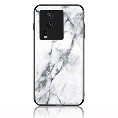 Funda Bumper Silicona Gel Espejo Patron de Moda Carcasa para Vivo iQOO Neo7 5G Blanco