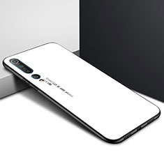 Funda Bumper Silicona Gel Espejo Patron de Moda Carcasa para Xiaomi Mi 10 Pro Blanco