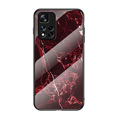 Funda Bumper Silicona Gel Espejo Patron de Moda Carcasa para Xiaomi Mi 11i 5G (2022) Rojo