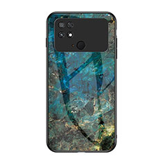 Funda Bumper Silicona Gel Espejo Patron de Moda Carcasa para Xiaomi Poco C40 Azul