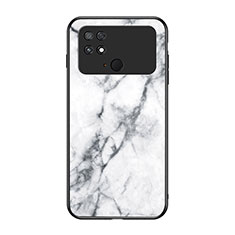 Funda Bumper Silicona Gel Espejo Patron de Moda Carcasa para Xiaomi Poco C40 Blanco