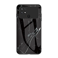 Funda Bumper Silicona Gel Espejo Patron de Moda Carcasa para Xiaomi Poco C40 Negro