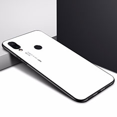 Funda Bumper Silicona Gel Espejo Patron de Moda Carcasa para Xiaomi Redmi Note 7 Blanco