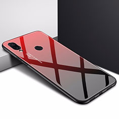 Funda Bumper Silicona Gel Espejo Patron de Moda Carcasa para Xiaomi Redmi Note 7 Rojo