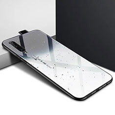 Funda Bumper Silicona Gel Espejo Patron de Moda Carcasa S01 para Huawei P Smart Pro (2019) Gris