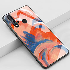 Funda Bumper Silicona Gel Espejo Patron de Moda Carcasa S01 para Huawei P20 Lite (2019) Naranja