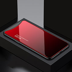 Funda Bumper Silicona Gel Espejo Patron de Moda Carcasa S01 para Oppo Find X Super Flash Edition Rojo