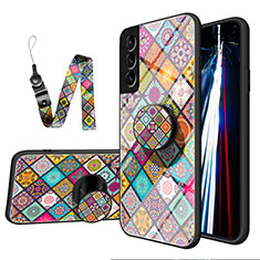 Funda Bumper Silicona Gel Espejo Patron de Moda Carcasa S01 para Samsung Galaxy S22 Plus 5G Multicolor
