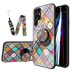 Funda Bumper Silicona Gel Espejo Patron de Moda Carcasa S01 para Samsung Galaxy S23 Ultra 5G Multicolor