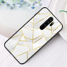 Funda Bumper Silicona Gel Espejo Patron de Moda Carcasa S01 para Xiaomi Redmi Note 8 Pro Blanco