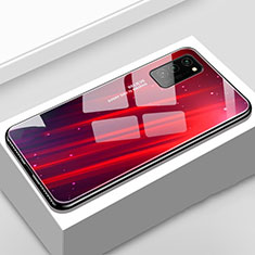 Funda Bumper Silicona Gel Espejo Patron de Moda Carcasa S02 para Huawei Honor View 30 5G Rojo