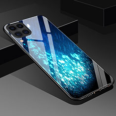 Funda Bumper Silicona Gel Espejo Patron de Moda Carcasa S02 para Huawei Nova 6 SE Cian