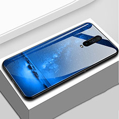 Funda Bumper Silicona Gel Espejo Patron de Moda Carcasa S02 para Xiaomi Redmi K30 4G Azul