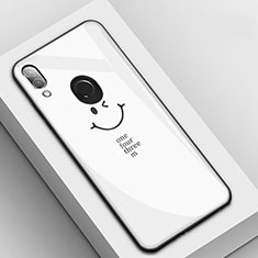 Funda Bumper Silicona Gel Espejo Patron de Moda Carcasa S04 para Huawei Nova 3e Blanco