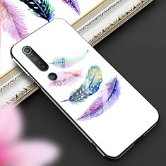Funda Bumper Silicona Gel Espejo Patron de Moda Carcasa S04 para Xiaomi Mi 10 Morado