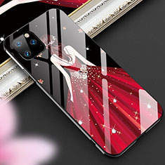 Funda Bumper Silicona Gel Espejo Vestido de Novia Carcasa M01 para Apple iPhone 11 Pro Max Rojo