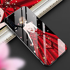 Funda Bumper Silicona Gel Espejo Vestido de Novia Carcasa para Huawei P30 Rojo Rosa