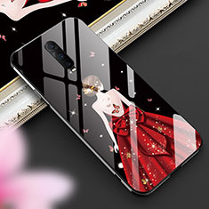 Funda Bumper Silicona Gel Espejo Vestido de Novia Carcasa para Oppo RX17 Pro Rojo