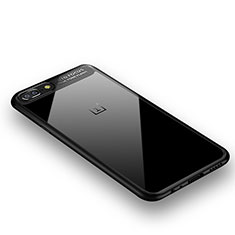 Funda Bumper Silicona Transparente Espejo 360 Grados para OnePlus 5 Negro