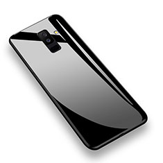 Funda Bumper Silicona Transparente Espejo 360 Grados T02 para Samsung Galaxy A6 Plus (2018) Negro
