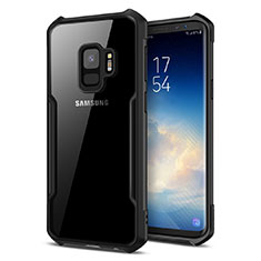 Funda Bumper Silicona Transparente Espejo 360 Grados T02 para Samsung Galaxy S9 Negro