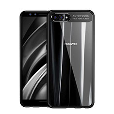 Funda Bumper Silicona Transparente Espejo F01 para Huawei Nova 2S Negro