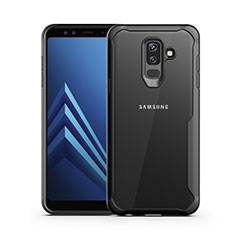 Funda Bumper Silicona Transparente Espejo para Samsung Galaxy A6 Plus (2018) Negro