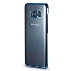 Funda Bumper Silicona Transparente Gel para Samsung Galaxy S8 Plus Azul