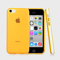 Funda Bumper Silicona Transparente Mate para Apple iPhone 5C Amarillo