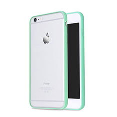Funda Bumper Silicona Transparente Mate para Apple iPhone 6 Plus Verde