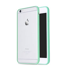 Funda Bumper Silicona Transparente Mate para Apple iPhone 6 Verde