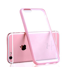 Funda Bumper Silicona Transparente Mate para Apple iPhone 6S Plus Rosa