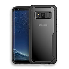 Funda Bumper Silicona Transparente Mate para Samsung Galaxy S8 Negro