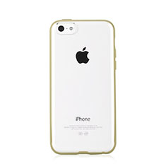Funda Bumper Silicona Transparente Mate T01 para Apple iPhone 5C Amarillo