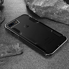 Funda Bumper Silicona Transparente para Apple iPhone 8 Negro