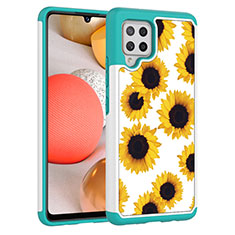 Funda Bumper Silicona y Plastico Carcasa Frontal y Trasera 360 Grados JX1 para Samsung Galaxy A42 5G Amarillo