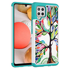 Funda Bumper Silicona y Plastico Carcasa Frontal y Trasera 360 Grados JX1 para Samsung Galaxy A42 5G Verde