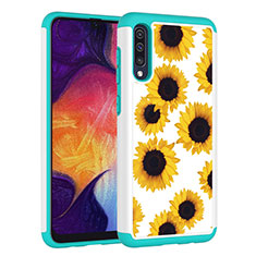 Funda Bumper Silicona y Plastico Carcasa Frontal y Trasera 360 Grados JX1 para Samsung Galaxy A50S Amarillo