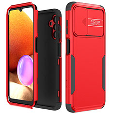 Funda Bumper Silicona y Plastico Carcasa Frontal y Trasera 360 Grados MQ1 para Samsung Galaxy A04s Rojo