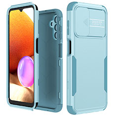 Funda Bumper Silicona y Plastico Carcasa Frontal y Trasera 360 Grados MQ1 para Samsung Galaxy A13 5G Azul Claro