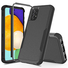 Funda Bumper Silicona y Plastico Carcasa Frontal y Trasera 360 Grados MQ1 para Samsung Galaxy A52 5G Negro