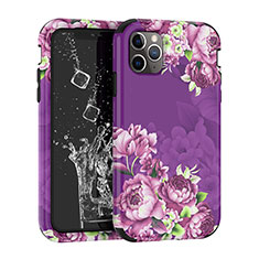 Funda Bumper Silicona y Plastico Carcasa Frontal y Trasera 360 Grados para Apple iPhone 11 Pro Max Morado