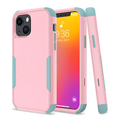 Funda Bumper Silicona y Plastico Carcasa Frontal y Trasera 360 Grados para Apple iPhone 13 Rosa