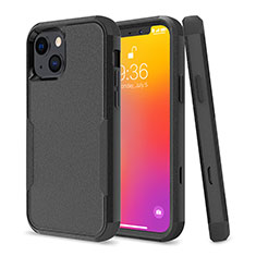 Funda Bumper Silicona y Plastico Carcasa Frontal y Trasera 360 Grados para Apple iPhone 14 Plus Negro