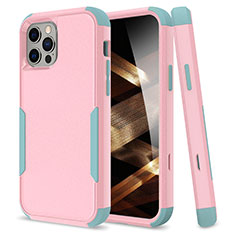 Funda Bumper Silicona y Plastico Carcasa Frontal y Trasera 360 Grados para Apple iPhone 14 Pro Rosa