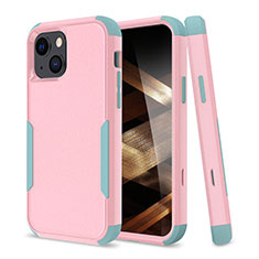 Funda Bumper Silicona y Plastico Carcasa Frontal y Trasera 360 Grados para Apple iPhone 15 Rosa