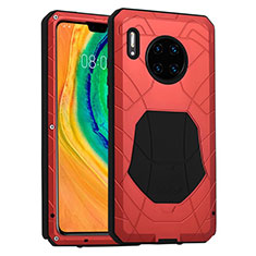 Funda Bumper Silicona y Plastico Carcasa Frontal y Trasera 360 Grados R01 para Huawei Mate 30E Pro 5G Rojo