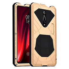 Funda Bumper Silicona y Plastico Carcasa Frontal y Trasera 360 Grados R01 para Xiaomi Mi 9T Oro