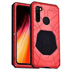 Funda Bumper Silicona y Plastico Carcasa Frontal y Trasera 360 Grados R01 para Xiaomi Redmi Note 8 Rojo